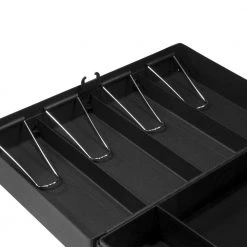 0.13 cu. ft. Steel Cash Box 4 Bill Holder and 6 Compartment Tray Safe with Combination Lock, Black by BARSKA 12 0.13 cu. ft. Steel Cash Box 4 Bill Holder and 6 Compartment Tray Safe with Combination Lock, Black by BARSKA -Empire Sales Store barska cash boxes cb11794 1f 1000