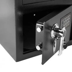 0.72 cu. ft. Steel Standard Keypad Depository Safe, Black by BARSKA -Empire Sales Store barska drop safes ax11932 44 1000