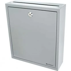 0.3 cu. ft. Steel Large Multi-Purpose Safe Drop Box, Gray by BARSKA