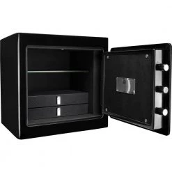 Black Fireproof Keypad Jewelry Safe Black Interior by BARSKA