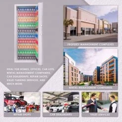 240 Key Cabinet Digital Wall Safe AX13368 by BARSKA -Empire Sales Store barska key cabinets ax13368 1f 1000