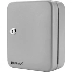20-Position Steel Key Lock Box Safe with Key Lock, Gray by BARSKA