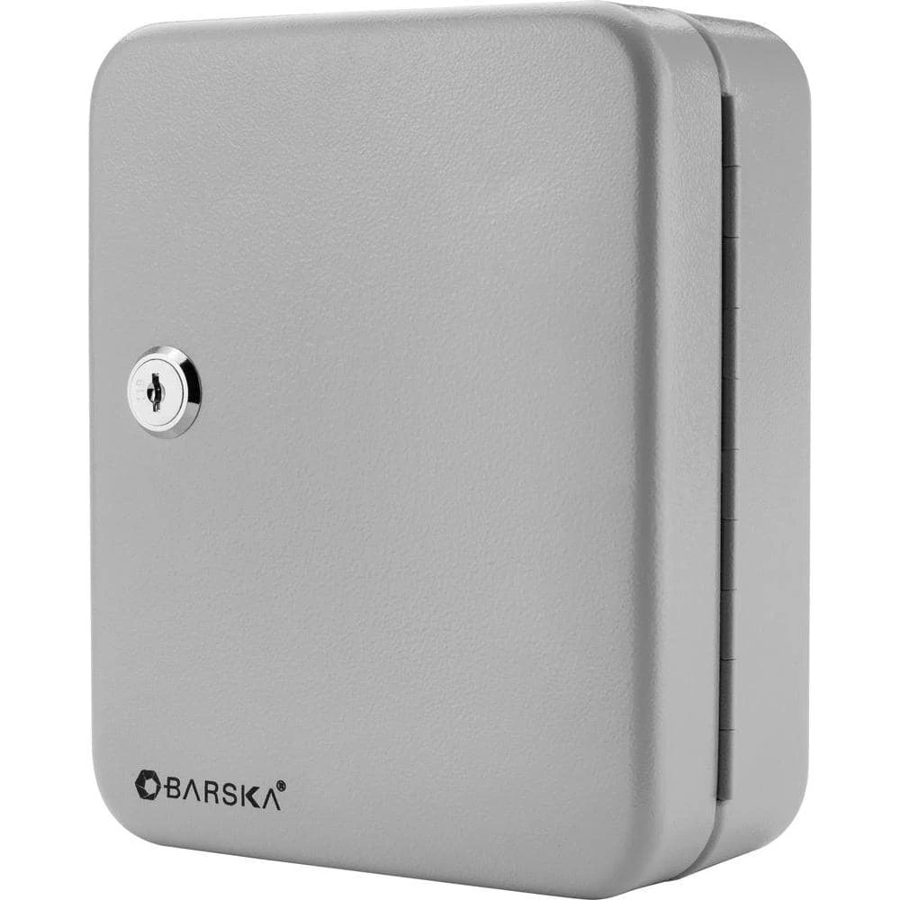 20-Position Steel Key Lock Box Safe with Key Lock, Gray by BARSKA 3 20-Position Steel Key Lock Box Safe with Key Lock, Gray by BARSKA