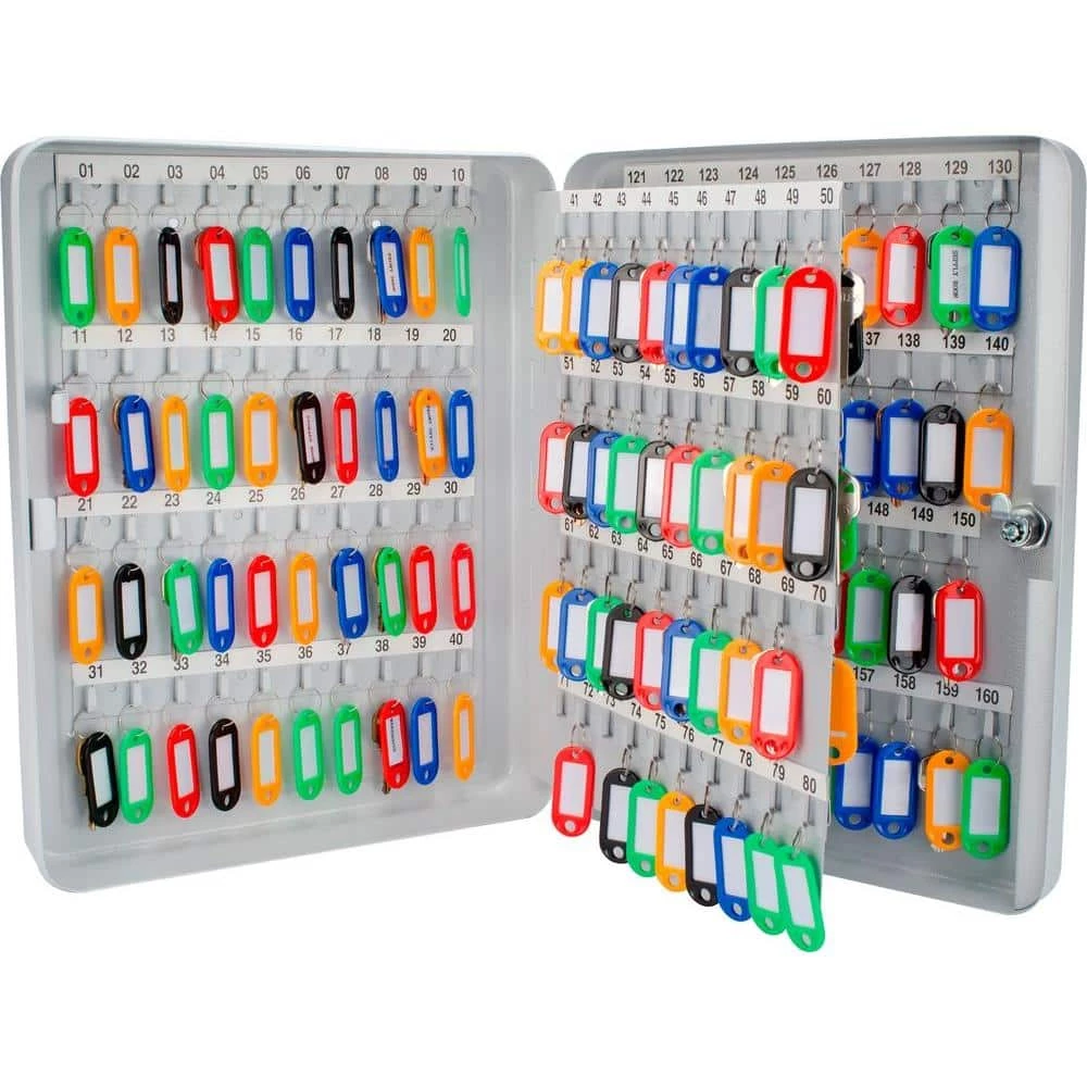 160-Position Steel Key Lock Box Safe with Key Lock, Gray by BARSKA 10 160-Position Steel Key Lock Box Safe with Key Lock, Gray by BARSKA - Image 8