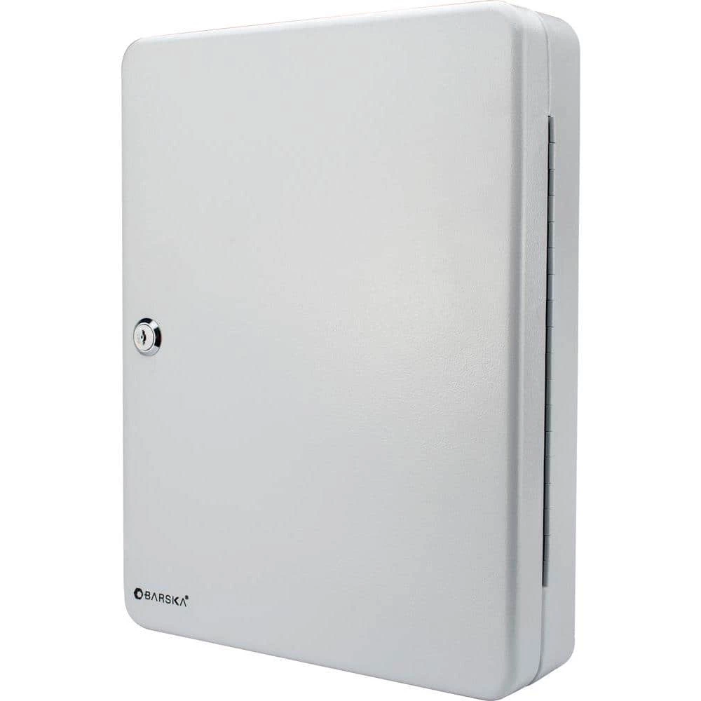 160-Position Steel Key Lock Box Safe with Key Lock, Gray by BARSKA 3 160-Position Steel Key Lock Box Safe with Key Lock, Gray by BARSKA