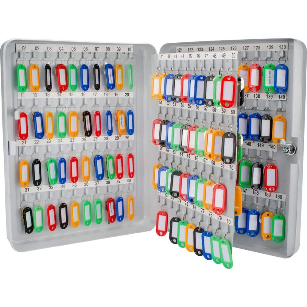 160-Position Steel Key Lock Box Safe with Key Lock, Gray by BARSKA 9 160-Position Steel Key Lock Box Safe with Key Lock, Gray by BARSKA - Image 7