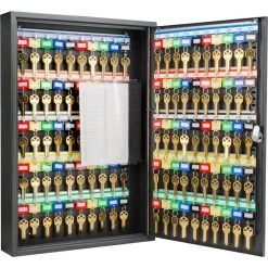 100-Position Steel Key Cabinet with Key Lock, Black by BARSKA