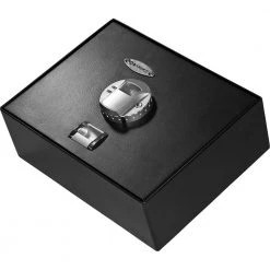 0.23 cu. ft. Top Opening Safe with Biometric Lock, Black Matte by BARSKA