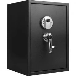 1.45 cu. ft. Large Safe with Biometric Lock, Black Matte by BARSKA