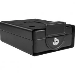 0.02 cu. ft. Steel Compact Key Lock Box Safe with Mounting Sleeve by BARSKA