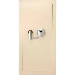 0.82 cu. ft. Steel Large Wall Biometric Safe, Cream by BARSKA 13 0.82 cu. ft. Steel Large Wall Biometric Safe, Cream by BARSKA -Empire Sales Store barska wall safes ax12408 1f 1000