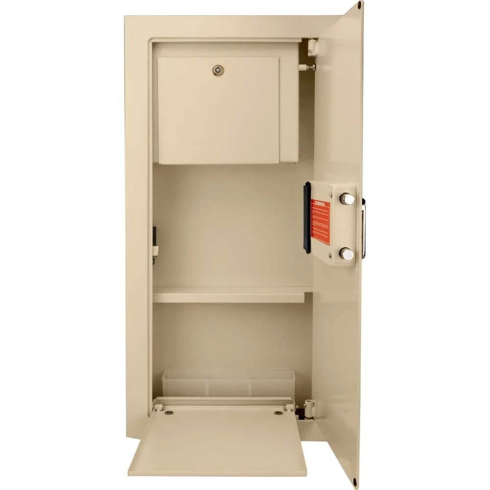 0.82 cu. ft. Steel Large Wall Biometric Safe, Cream by BARSKA 4 0.82 cu. ft. Steel Large Wall Biometric Safe, Cream by BARSKA - Image 2