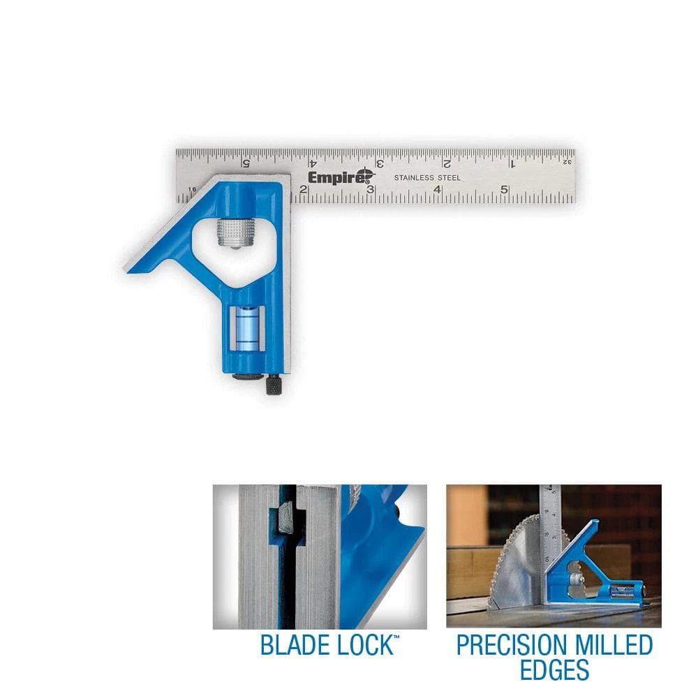 6 in. True Blue Blade Pocket Combination Square by Empire 3 6 in. True Blue Blade Pocket Combination Square by Empire