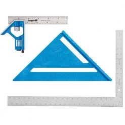 6 in. Pocket Combination Square and 7 in. Polycast Rafter Square with 16 in. x 24 in. Steel Framing Square by Empire
