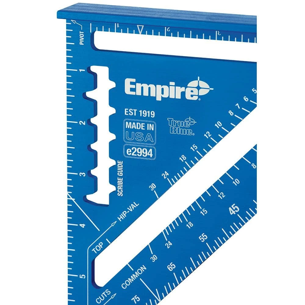7 in. Laser Etched Aluminum Rafter Square and 16 in. x 24 in. Laser Etched Framing Square (2-Piece) by Empire 7 7 in. Laser Etched Aluminum Rafter Square and 16 in. x 24 in. Laser Etched Framing Square (2-Piece) by Empire - Image 5