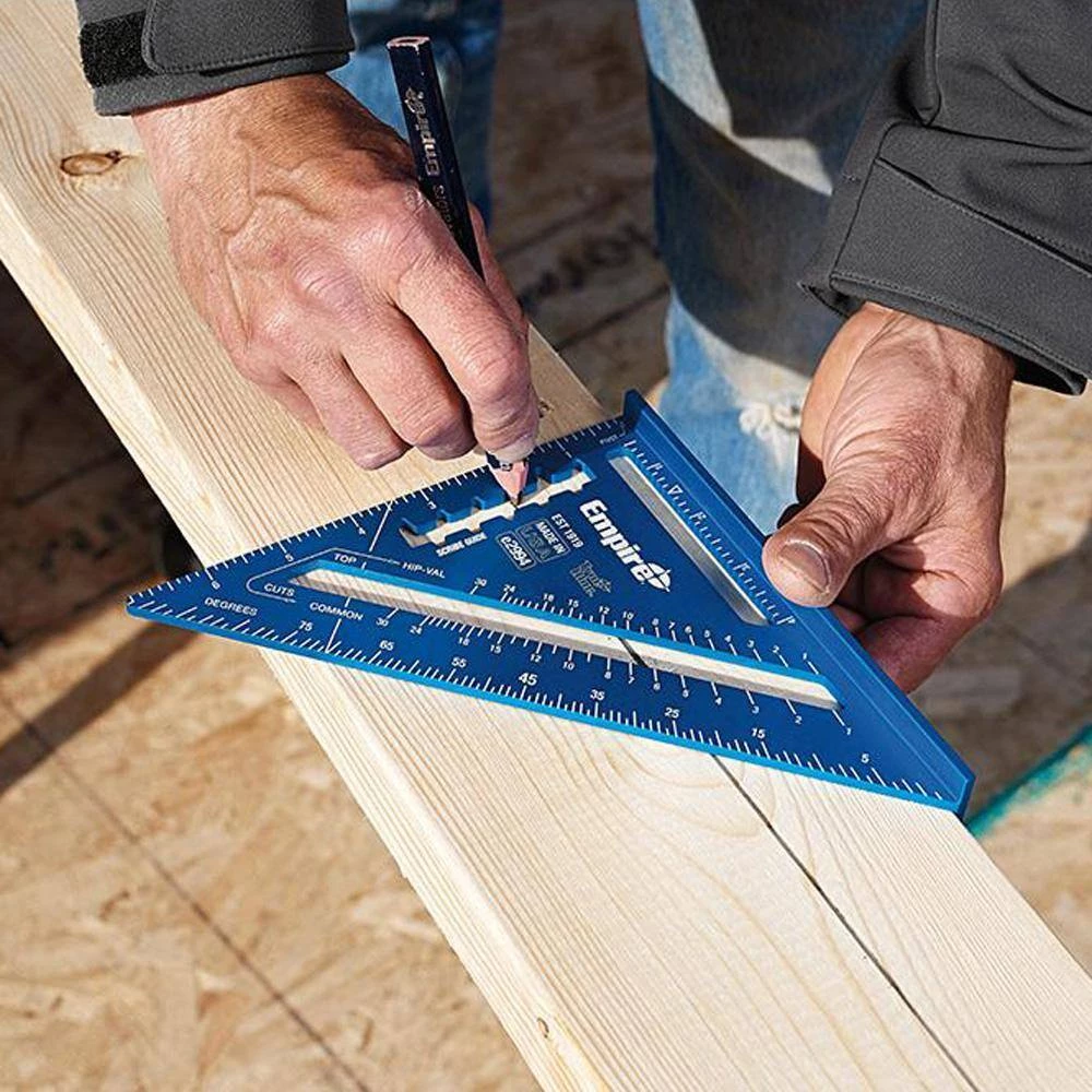 7 in. Laser Etched Aluminum Rafter Square and 16 in. x 24 in. Laser Etched Framing Square (2-Piece) by Empire 12 7 in. Laser Etched Aluminum Rafter Square and 16 in. x 24 in. Laser Etched Framing Square (2-Piece) by Empire - Image 10