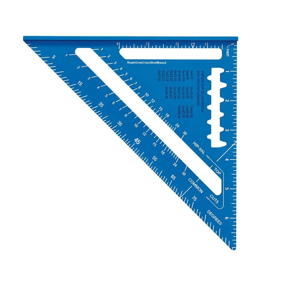 7 in. Laser Etched Aluminum Rafter Square and 16 in. x 24 in. Laser Etched Framing Square (2-Piece) by Empire 6 7 in. Laser Etched Aluminum Rafter Square and 16 in. x 24 in. Laser Etched Framing Square (2-Piece) by Empire - Image 4