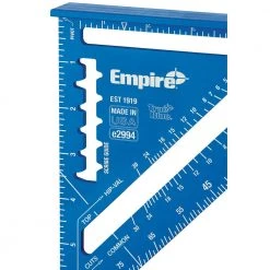12 in. Laser Etched Aluminum Rafter Square by Empire 15 12 in. Laser Etched Aluminum Rafter Square by Empire -Empire Sales Store empire carpenter squares e3992 4f 1000