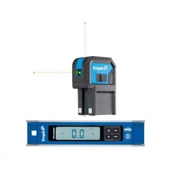 Green 125 ft. 3-Point Laser Level with 9 in. Magnetic Digital Torpedo Level (2-Piece) by Empire