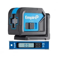 75 ft. Green Self-Leveling Cross Line Laser Level with 9 in. Magnetic Digital Torpedo Level (2-Piece) by Empire