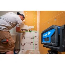75 ft. Green Self-Leveling Cross Line Laser Level with 24 in. to 40 in. True Blue Extendable Box Level (2-Piece) by Empire -Empire Sales Store empire laser level elgc ext40 d4 1000