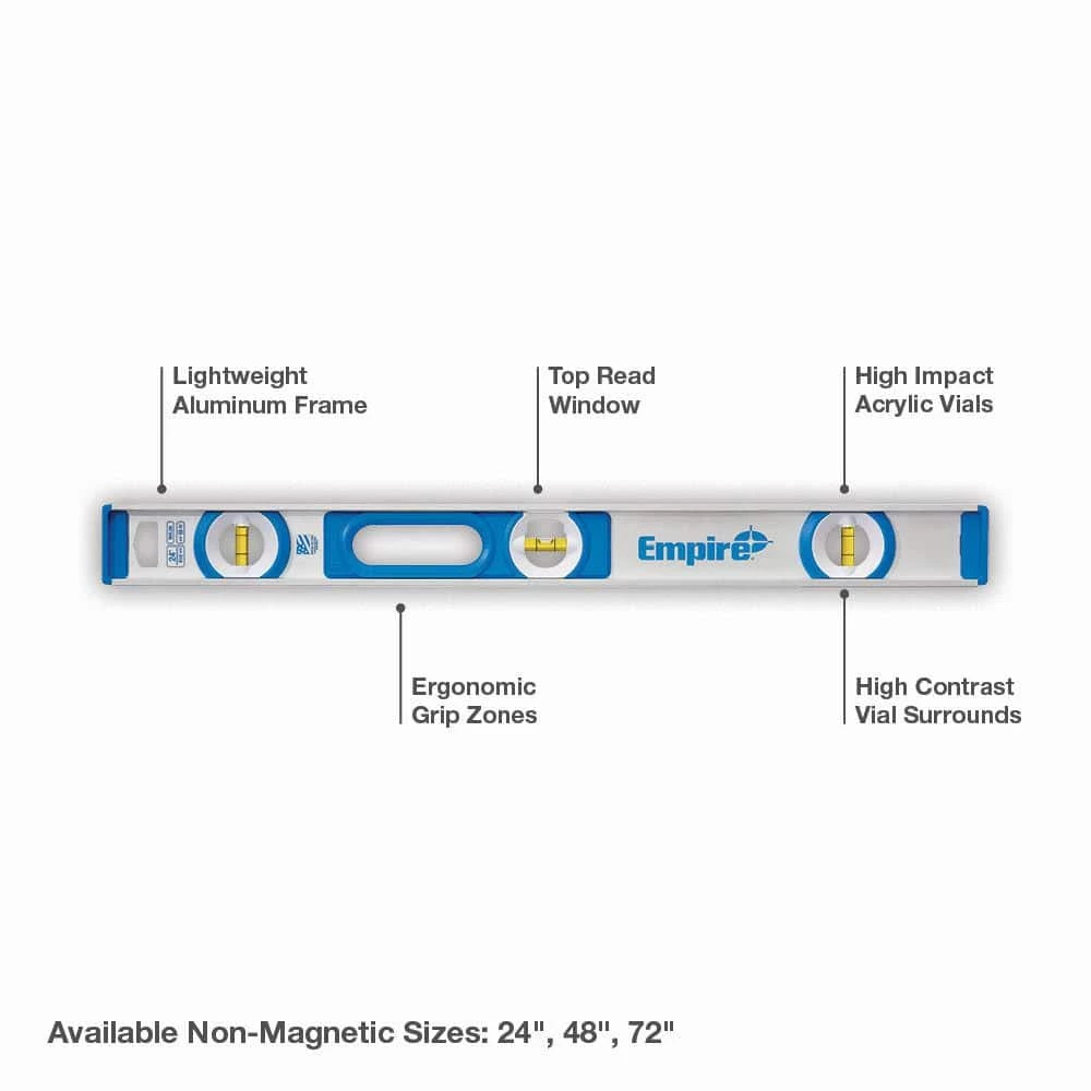 72 in. Aluminum I-Beam Level by Empire 4 72 in. Aluminum I-Beam Level by Empire - Image 2