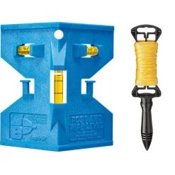 5-1/4 in. Plastic Post and Pipe Multi-Level with 100 ft. Gold Twisted Line (2-Pack) by Empire