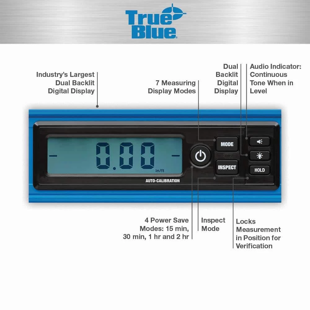 48 In. True Blue Digital Box Level with Case by Empire 5 48 In. True Blue Digital Box Level with Case by Empire - Image 3