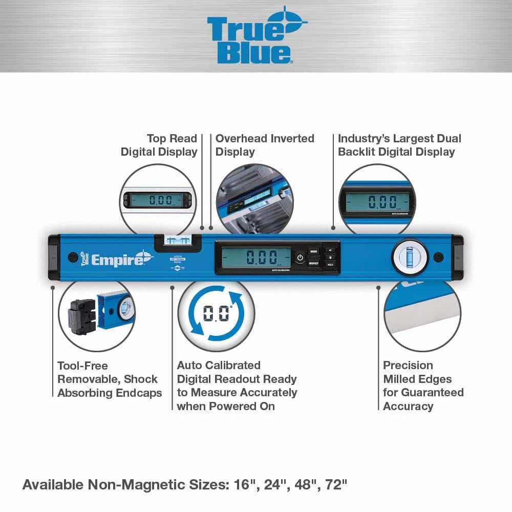 48 In. True Blue Digital Box Level with Case by Empire 4 48 In. True Blue Digital Box Level with Case by Empire - Image 2