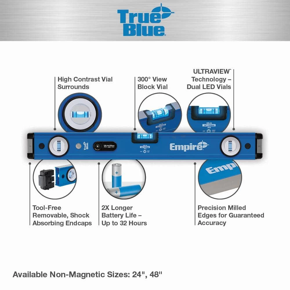 48 in. LED Level by Empire 4 48 in. LED Level by Empire - Image 2