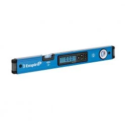 24 in. Magnetic Digital Box Level with Case and Magnetic Torpedo Level and Rafter Square in True Blue by Empire -Empire Sales Store empire levels em105 24 em71 8 e2994 c3 1000