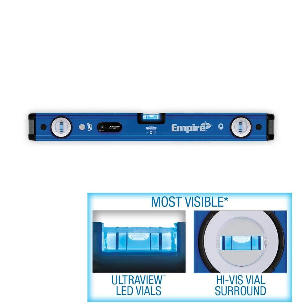 24 in. UltraView LED Magnetic Box Level by Empire 3 24 in. UltraView LED Magnetic Box Level by Empire