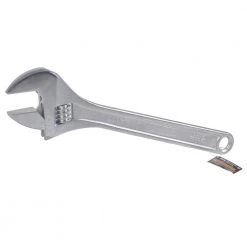 24 in. Adjustable Chrome - Plated Steel Wrench by KING