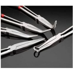 11 in. Straight 90-Degree, 45-Degree, Hose and Cable, and Long Flat Nose Pliers Set (5-Pieces) by KING -Empire Sales Store king all trades needle nose pliers 1915 0 c3 1000