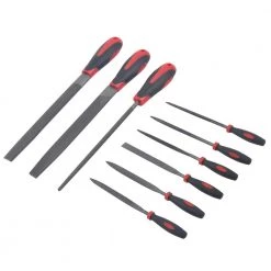 Steel File Set with Cushioned Grip (9-Piece Set) by KING