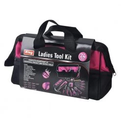 Complete Home Pink Tool Kit with Bag (24-Piece) by KING