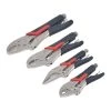 Locking Pliers Set, Curved Jaw, Strength Jaw Long Nose, Cushioned Grip (4-Piece Set) -Empire Sales Store king locking pliers 0064 0 64 1000