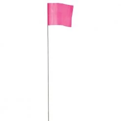 3.5 in. x 2.5 in. Pink Stake Flags (100-Pack) by Empire