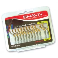 E100P Tin Coated Heavy-Duty Deburring 12-Blade Bonus Pack by SHAVIV