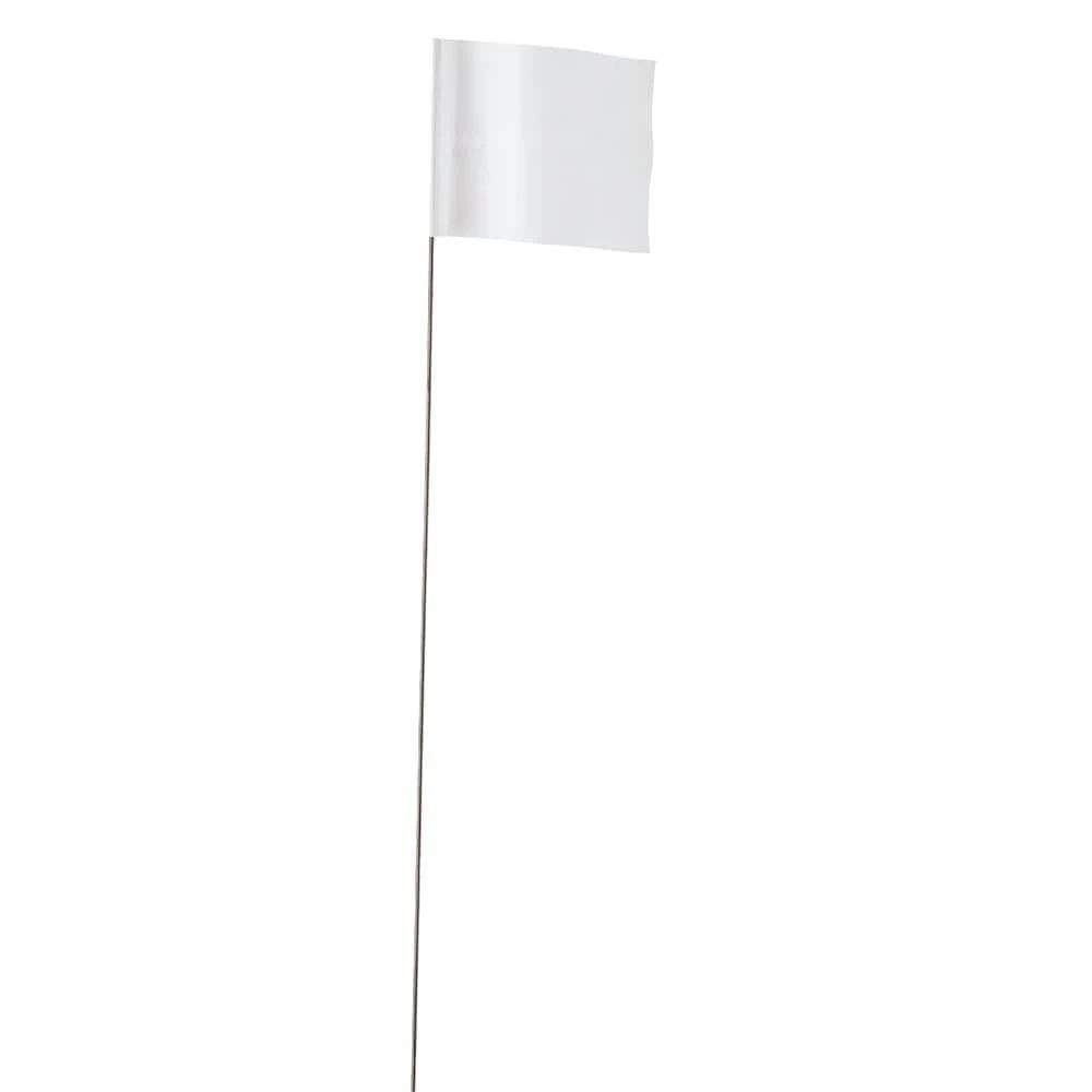 3.5 in. x 2.5 in. White Stake Flags (100-Pack) by Empire 3 3.5 in. x 2.5 in. White Stake Flags (100-Pack) by Empire