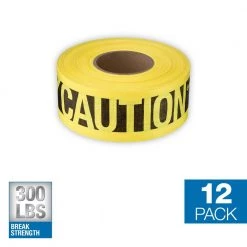 3 in. x 500 ft. Reinforced Caution Tape (12-Pack) by Empire